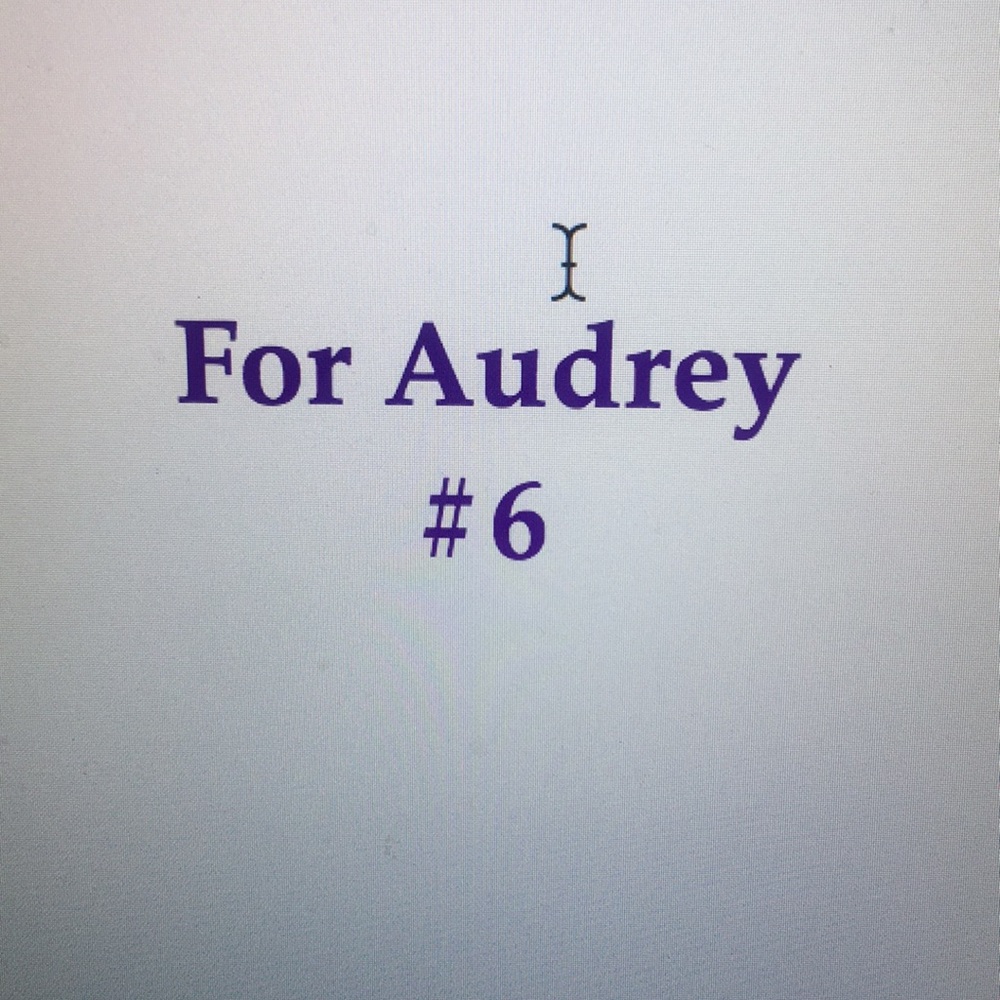 Special box for Audrey only